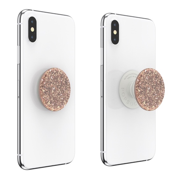 POPSOCKETS PopGrip Premium Bundle Foil Confetti & Metallic Diamond in Rose Gold - Picture 9 of 11